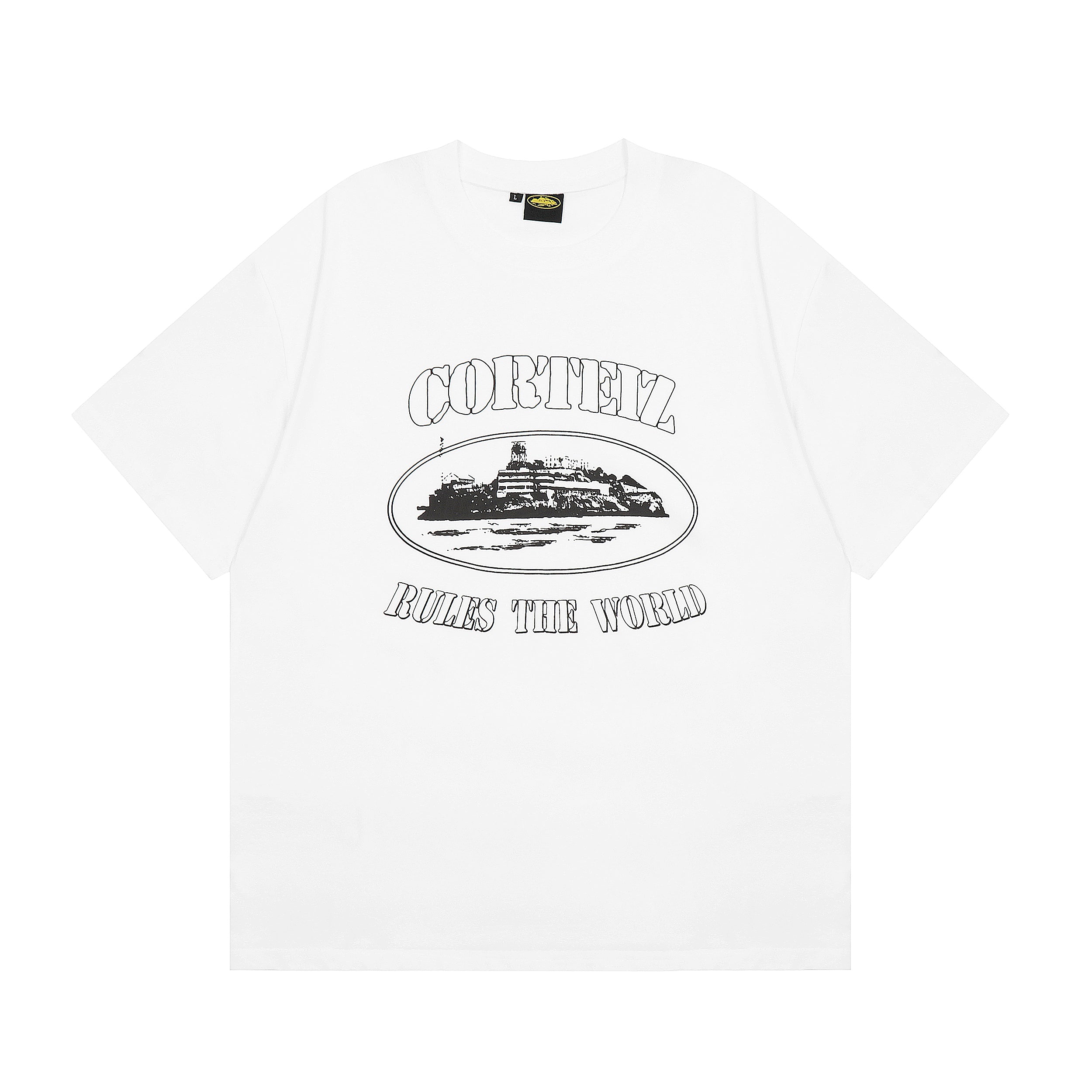 Corteiz White Black Alcatraz T-shirt