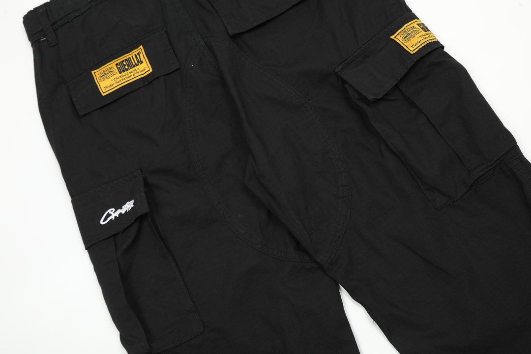 Corteiz Alcatraz Black Cargo Pants – SNW