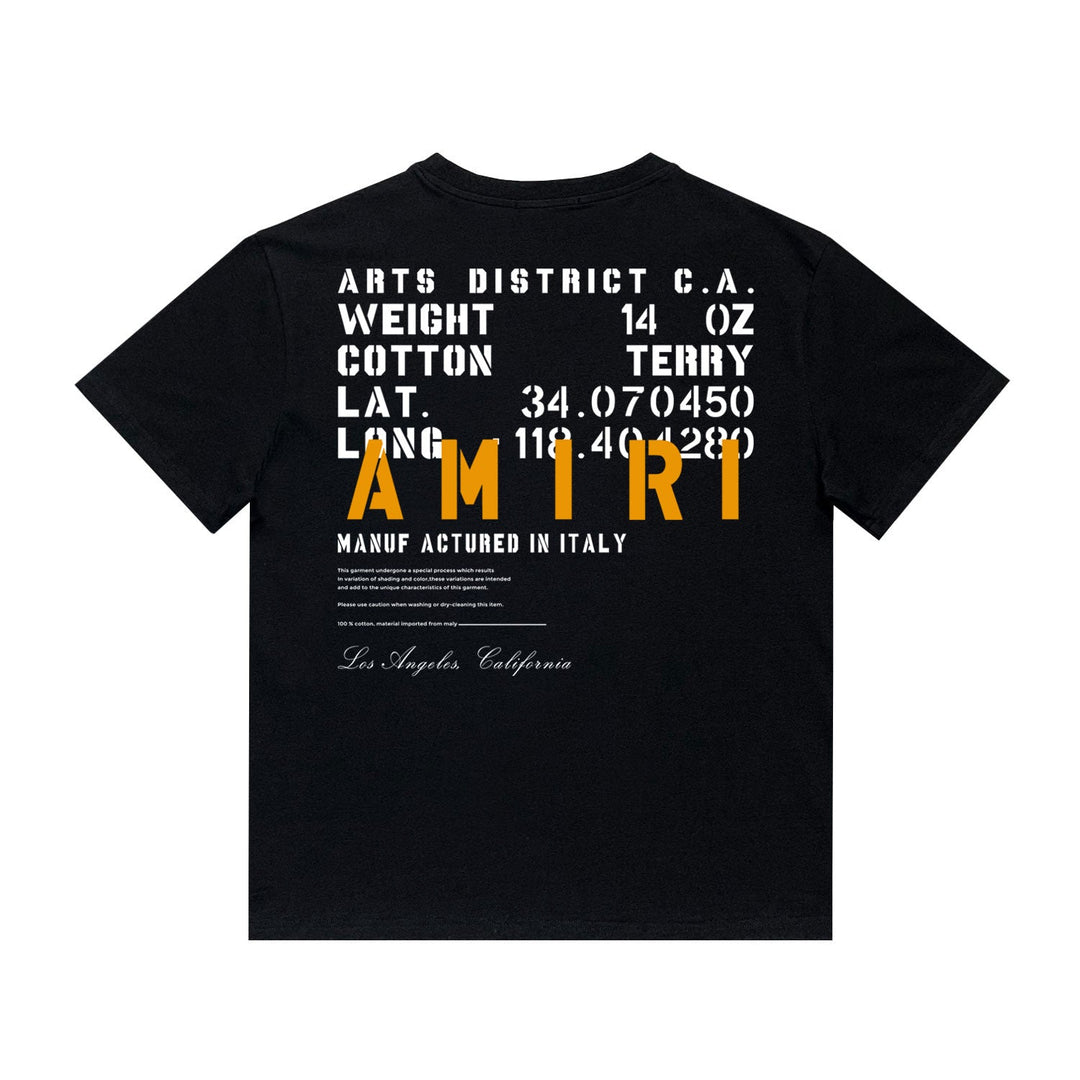 Amiri Military Black Specs Stencil T-shirt