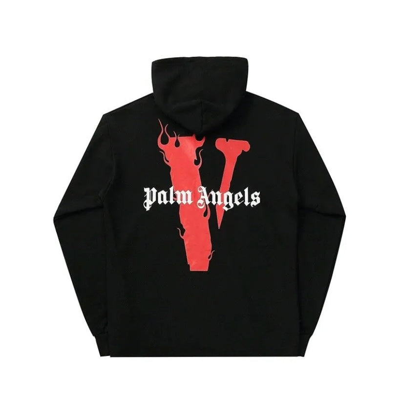 New VLONE x Palm Angels Hoodie Black Purple 100% Authentic Fast Free  Shipping