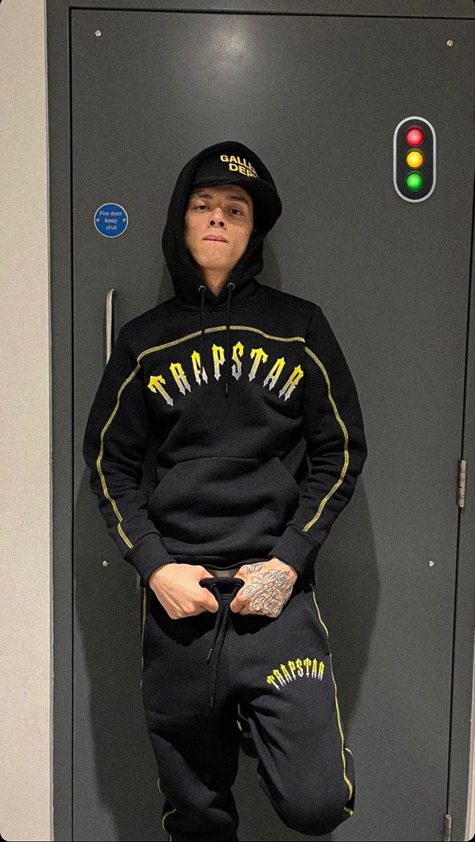 Trapstar Tracksuit - Black Yellow